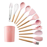 Utensilios De Cocina Antiadherentes De Grado Rosa