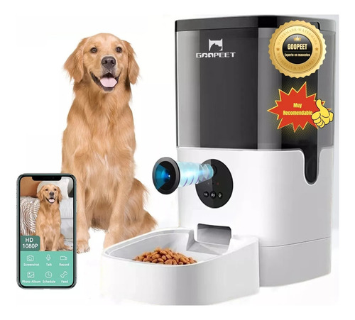 Comedero Automático 6l Para Perros Y Gatos Con Webcam Hd&app