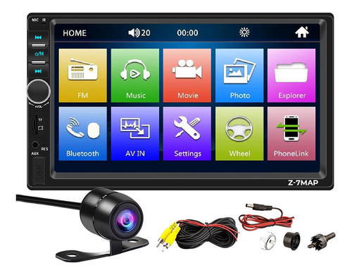 Pantalla Auto Bluetooth Mirror Fm Camara Estacionamiento