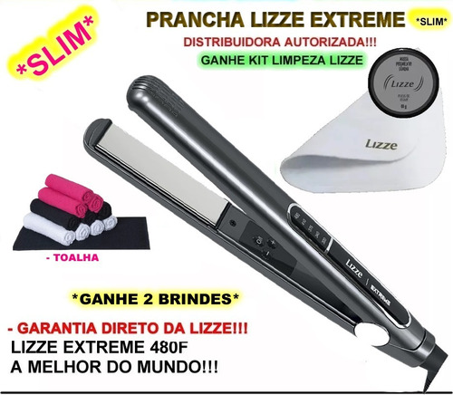Chapinha Prancha Lizze Extreme Slim 480f + Cera Renovadora