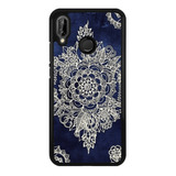 Funda Protector Para Huawei Mandala Flores Azul Beige