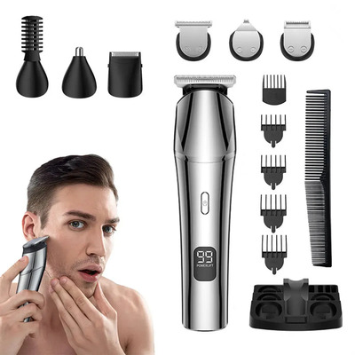 Afeitadora Electrica Y Barbero Eléctrico, 11en 1 Kit De Rasurado Para Hombre, Máquina Para Cortar Cabello De Barba\u002Fnariz\u002Fpelo\u002Fcara\u002Fcuerpo, Usb Carga Rápida,afeitadora Barba Rastrillo Electrico Hombre | Envío gratis