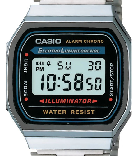 Reloj Casio Caballero Color Plateado A168wa-1vt - S023