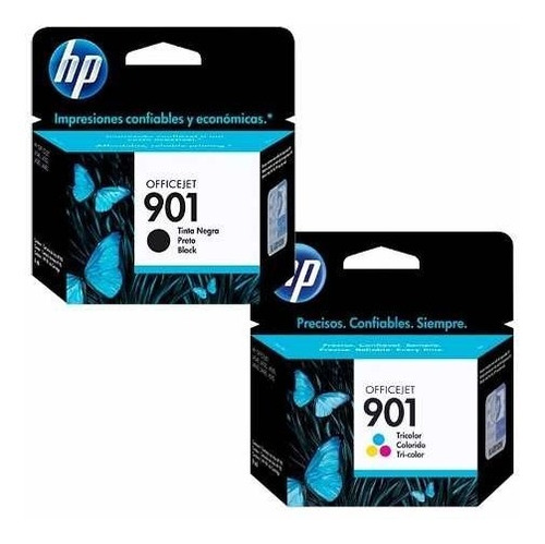 Pack Cartucho Hp 901 Negro + Color Original Garantia 12 Mese