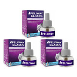 3 Feliway Classic Refil 48ml Ceva- Auxiliar Adaptação Gatos