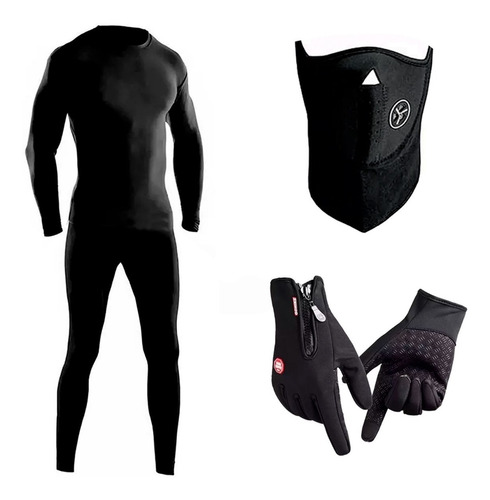 Kit Conjunto Termico + Guantes Neoprene Cierre + Cuello Fas!