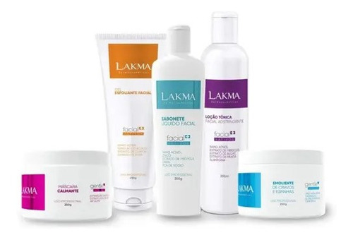 Kit Limpeza De Pele Profunda Profissional 5 Itens Lakma