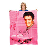 Elvis The King Presley Pink Cadillac Cozy Manta