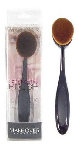 Brocha De Maquillaje Makeover Sintetica Para Rubor Cod 385 Color Negro