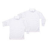 Media Polera 100% Algodon Escolar De Niños Colegial Pack X2