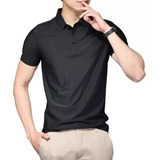 Camiseta Polo Seda Hielo Camiseta De Manga Corta Para Hombre