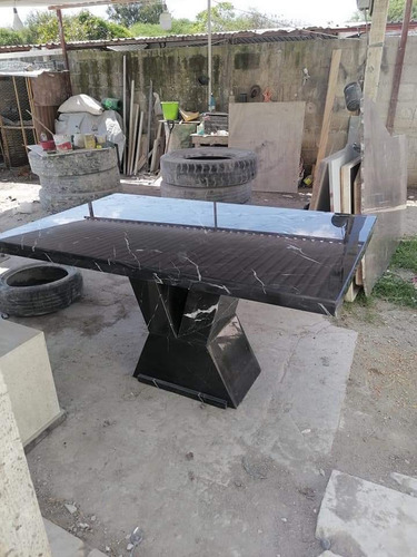 Mesa Comedor 180x90 Mármol Negro Querétaro Base  Y 