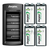 Pack Energizer Battery Charger + 4 Baterías Recargables 9v