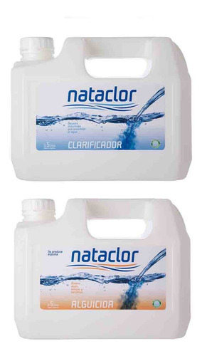 Clarificador + Alguicida 5 Lts Combo Pileta Nataclor