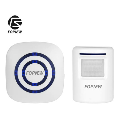 Fopnew Timbre Inalámbrico con Sensor de Movimiento 38 Tonos Alcance 50m | Alarma Sonora Para Negocio Y antirrobo Blanco | MercadoLibre