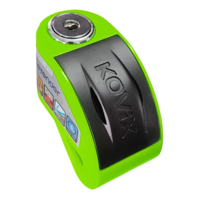 Trava De Disco Para Motos Com Alarme Kovix Kt6 Verde | Frete grátis