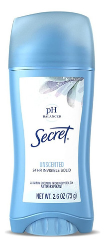 Desodorante Secret Ph Balanced Unscented Sem Cheiro 73g Eua