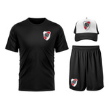 Conjunto Deportivo Remera + Short + Gorra - River Plate 