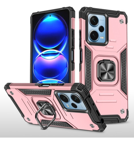 Funda Shock Color +cristal 9d Para Redmi Note 12 Pro Plus