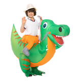 Ropa Inflable De Dinosaurios Verdes Para Niños De Halloween