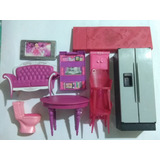 Barbie Muebles Casa Silla Mesa Baño Sillón Refrigerador  