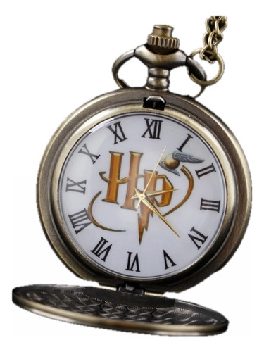 Reloj Harry Potter Analogico De Bolsillo (metal Con Cadena)