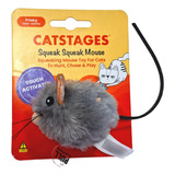Brinquedo Pelúcia De Gato Squeak Squeak Mouse - Petstages 