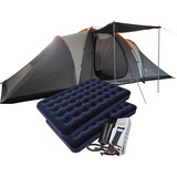 Carpa 8 P Exahome Impermeable + 2 Colchon 2p + Inflador