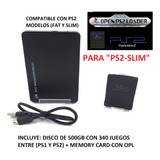 Memory Card Opl + Disco Duro 500gb  Ps2 Fat/slim/super Slim