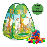 Toca Barraca Infantil Pop Up Com 50 Bolinhas Zoo