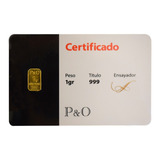 Gramo Oro 24k Con Certificado 