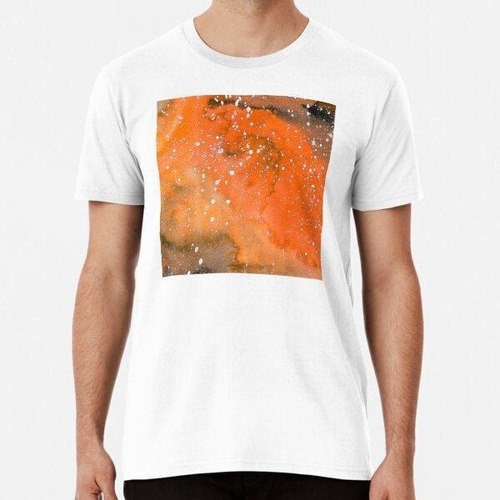 Remera The Cosmos, Abstract Orange Splashes Of Paint Canvas 