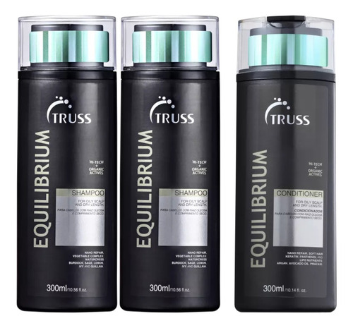 Kit Truss 2 Shampoo Equilibium E 1 Condicionador Equilibrium