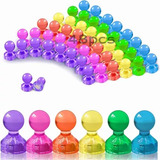 48 Piezas Push Pin Imanes Para Nevera Pizarrón Colores Surt