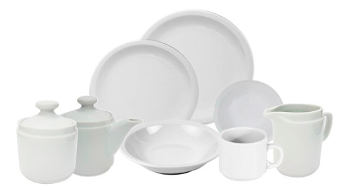 Set Vajilla 21 Piezas | Porcelana Blanca Tsuji 450