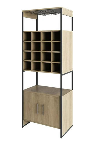 Mueble Tipo Cava Alta Cantina Bar Industrial Madera Resisten