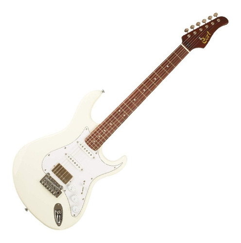 Guitarra Eléctrica Cort G Series G260cs De Aliso Olympic White Con Diapasón De Granadillo Brasileño