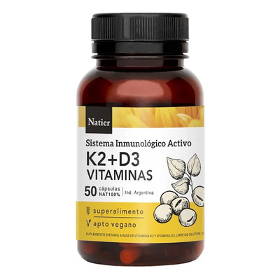 Vitamina K2 + D3 Natier X 50 Cápsulas Natier | MercadoLibre
