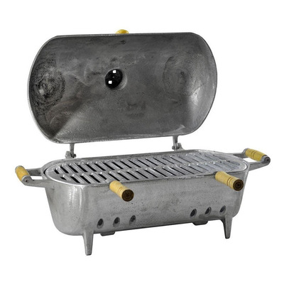 Churrasqueira Bafo Aluminio Fundido Grossa Com Grelha