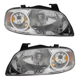 Par Faro Nissan Sentra 2004 2005 2006 Faros Fondo Cromo Desc