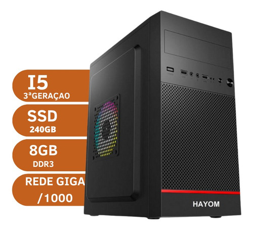 Pc Computador Cpu Intel Core I5 8gb Ssd 240gb Rede Gigabit