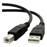 Cabo Usb 1,5m Para Impressora Hp Epson Canon Zebra Brother Cor Preto