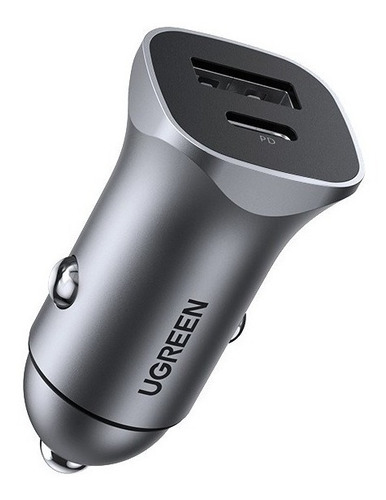 Ugreen Cargador De Auto Rapido Usb-c Pd 3.0 Usb-a 20w Doble Puerto