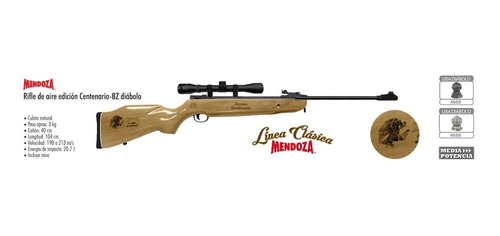 Rifle De Copitas Con Mira Diabolo Calibre 5.5 Mendoza 2229