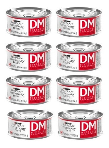 8 Latas Pro Plan Dm Diabetes Para Gato | 156g