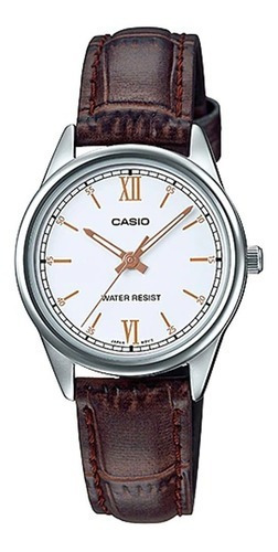 Reloj Casio Dama Ltp-v005l-7b3, Analogo, Correa De Cuero