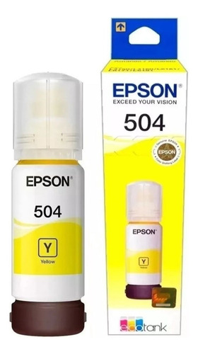 Tinta Epson 504 Original Amarillo L4150 4160 Sin Caja