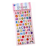 Cartela Stickers Adesivos Decorativo Infantil Letra Alfabeto