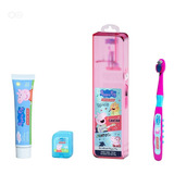 Kit Infantil Estojo+gel Dental+escova+fio Peppa Pig