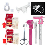 2 Henna Makiaj Sobrancelha E Kit Designer Profissional Mixer